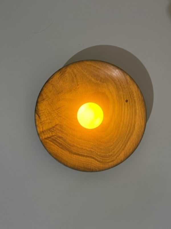 Crater Real Wood Wall Light Luxsabre