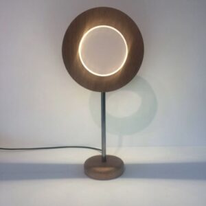 Eridanus real wood circular desk lamp