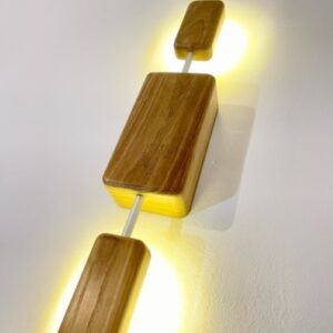 Gemini Walnut Wood Wall Lights