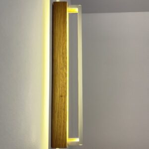 LED wall light wood and aluminium