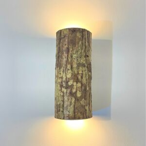 Virgo Real Wooden Log Wall Light