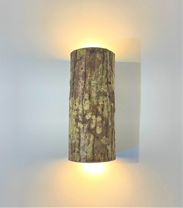 Virgo Real Wooden Log Wall Light