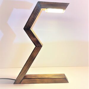 Pegasus Burnt Wood LED Table Lamp